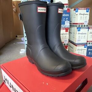 Original Hunter Matte Black Waterproof Boots - Size 7